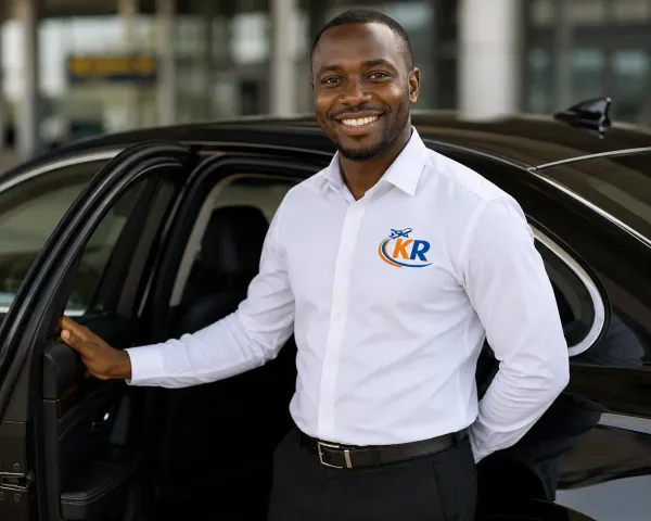 Karibu Rides driver opening a car door for a passenger